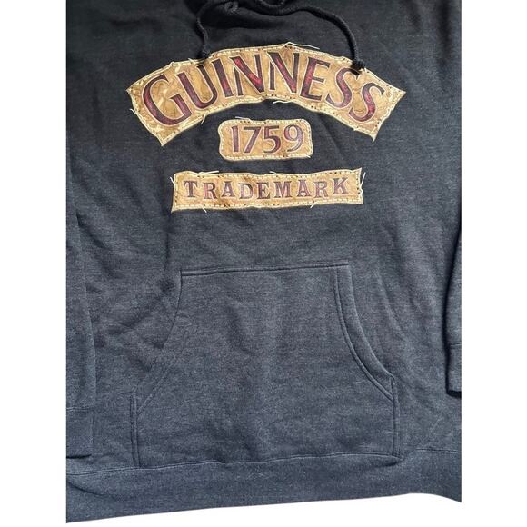 Guinness 1759 Trademark Gray Hoodie Pullover Sweatshirt Men’s XL Unisex - Picture 10 of 16